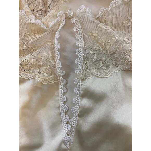 Vintage Christian Dior Cream Night Slip Sleep Wear - Small - Picture 12 of 13